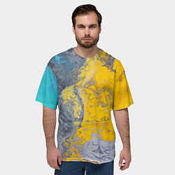 Футболка оверсайз мужская Извержение Красок, цвет: 3D-принт — фото 2