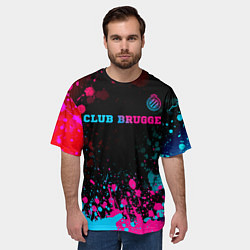 Футболка оверсайз мужская Club Brugge Neon Gradient - FS, цвет: 3D-принт — фото 2