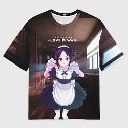 Мужская футболка оверсайз Love is war Госпожа Кагуя - Синомия