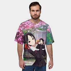 Футболка оверсайз мужская Кагуя - Синомия Love is war Госпожа, цвет: 3D-принт — фото 2