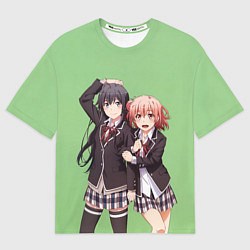 Мужская футболка оверсайз Юи и Юкино OreGairu