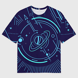 Мужская футболка оверсайз Абстрактный Космос из Линии