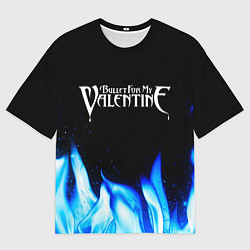 Мужская футболка оверсайз Bullet For My Valentine Blue Fire