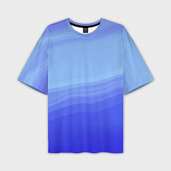 Футболка оверсайз мужская Blue abstract pattern, цвет: 3D-принт
