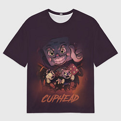 Футболка оверсайз мужская Cuphead - Король кости, цвет: 3D-принт