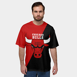 Футболка оверсайз мужская Chicago Bulls NBA, цвет: 3D-принт — фото 2