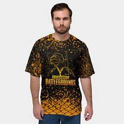 Футболка оверсайз мужская PlayerUnknowns Battlegrounds - брызги, цвет: 3D-принт — фото 2