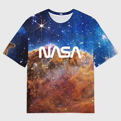 Мужская футболка оверсайз Лого NASA и Туманность Киля