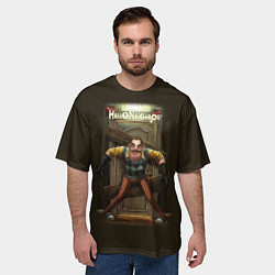 Футболка оверсайз мужская Привет сосед игра, цвет: 3D-принт — фото 2