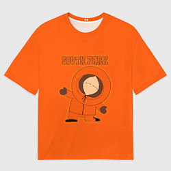 Мужская футболка оверсайз Южный Парк - на оранжевом фоне