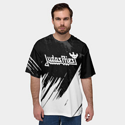 Футболка оверсайз мужская Judas Priest metal, цвет: 3D-принт — фото 2