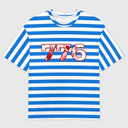 Футболка оверсайз мужская Тельняшка 776, цвет: 3D-принт