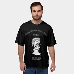 Футболка оверсайз мужская Daemon Spirit Black - Artwork, цвет: 3D-принт — фото 2