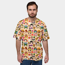 Футболка оверсайз мужская HIPPIE FASHION, цвет: 3D-принт — фото 2