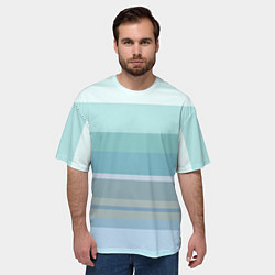Футболка оверсайз мужская Морские линии, цвет: 3D-принт — фото 2