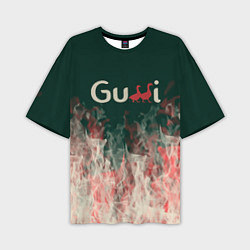 Мужская футболка оверсайз Gucci - огонь
