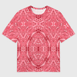 Футболка оверсайз мужская Red ornament Arabic, цвет: 3D-принт