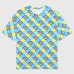 Футболка оверсайз мужская Кружочки разноцветные, цвет: 3D-принт