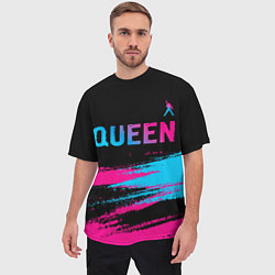 Футболка оверсайз мужская Queen Neon Gradient, цвет: 3D-принт — фото 2