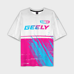 Мужская футболка оверсайз Geely Auto Neon Gradient