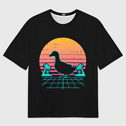 Футболка оверсайз мужская Ретро утка, цвет: 3D-принт