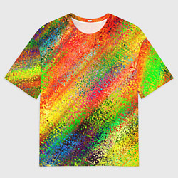 Футболка оверсайз мужская Rainbow inclusions, цвет: 3D-принт