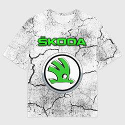 Мужская футболка оверсайз ШКОДА - Трещины