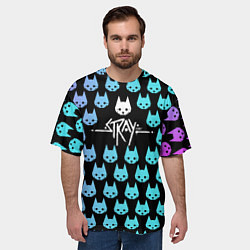 Футболка оверсайз мужская Stray Киберпанк, цвет: 3D-принт — фото 2