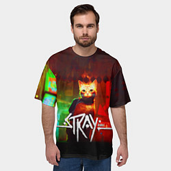 Футболка оверсайз мужская Stray: Бродяжка, цвет: 3D-принт — фото 2