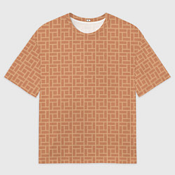 Футболка оверсайз мужская Кофейные плитки, цвет: 3D-принт
