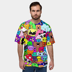 Футболка оверсайз мужская Монстрики Nastiprazdnik, цвет: 3D-принт — фото 2
