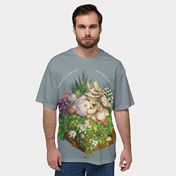 Футболка оверсайз мужская Наначи и Митти из аниме Made in Abyss, цвет: 3D-принт — фото 2