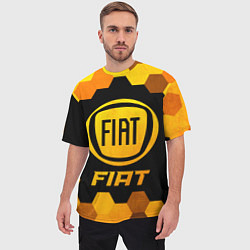 Футболка оверсайз мужская Fiat - Gold Gradient, цвет: 3D-принт — фото 2