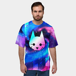 Футболка оверсайз мужская Stray Неоновый Космос, цвет: 3D-принт — фото 2