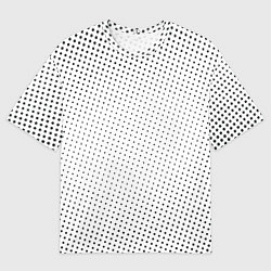 Мужская футболка оверсайз Газетные точки - текстура