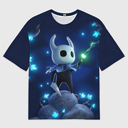 Футболка оверсайз мужская Hollow Knight неоновые бабочки, цвет: 3D-принт