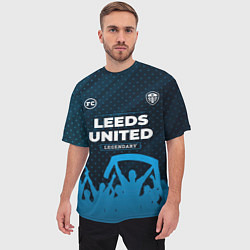 Футболка оверсайз мужская Leeds United legendary форма фанатов, цвет: 3D-принт — фото 2