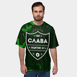 Футболка оверсайз мужская Слава защитник, цвет: 3D-принт — фото 2