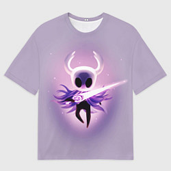 Мужская футболка оверсайз Hollow Knight рыцарь неон
