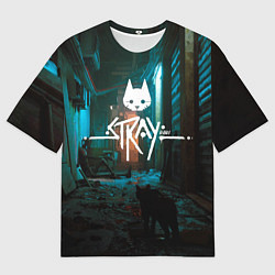 Футболка оверсайз мужская Stray - киберпанк, цвет: 3D-принт