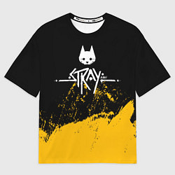 Мужская футболка оверсайз Stray - одинокий кот