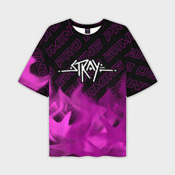 Мужская футболка оверсайз Stray pro gaming: символ сверху