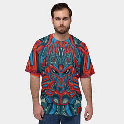 Футболка оверсайз мужская Робот-монстр, цвет: 3D-принт — фото 2