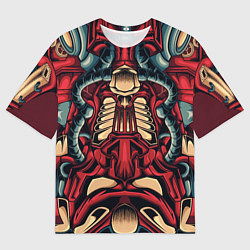 Футболка оверсайз мужская Галактический костюм робота, цвет: 3D-принт