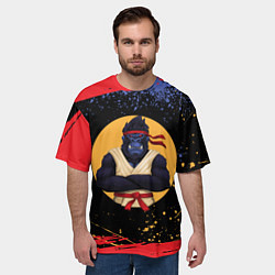 Футболка оверсайз мужская Карате горилла, цвет: 3D-принт — фото 2