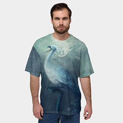 Футболка оверсайз мужская Beautiful Peacock, цвет: 3D-принт — фото 2
