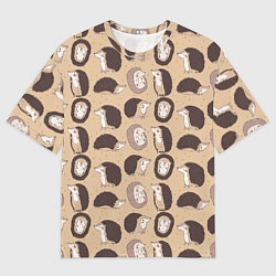 Футболка оверсайз мужская Charming hedgehogs, цвет: 3D-принт