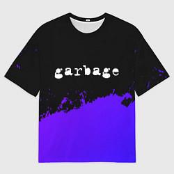 Футболка оверсайз мужская Garbage purple grunge, цвет: 3D-принт