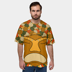 Футболка оверсайз мужская Polynesian tiki SERENE, цвет: 3D-принт — фото 2