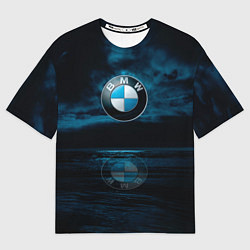 Мужская футболка оверсайз BMW marine theme